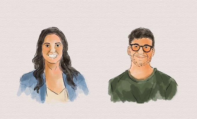 draw anything with watercolor illustration style