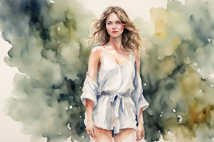 draw your portrait in a watercolor