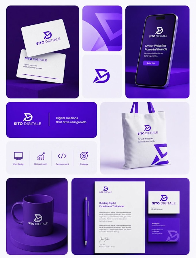 do minimalist logo design with complete brand identity