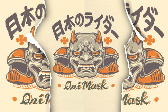 create traditional old school illustration for merch