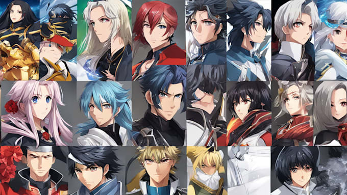 create a unique anime or manga characters portrait