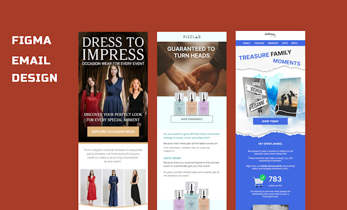 do stunning email template design in figma