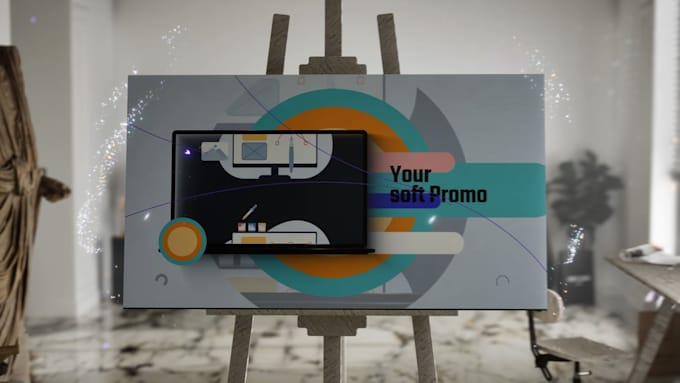 3d animation video of a website or app presentation