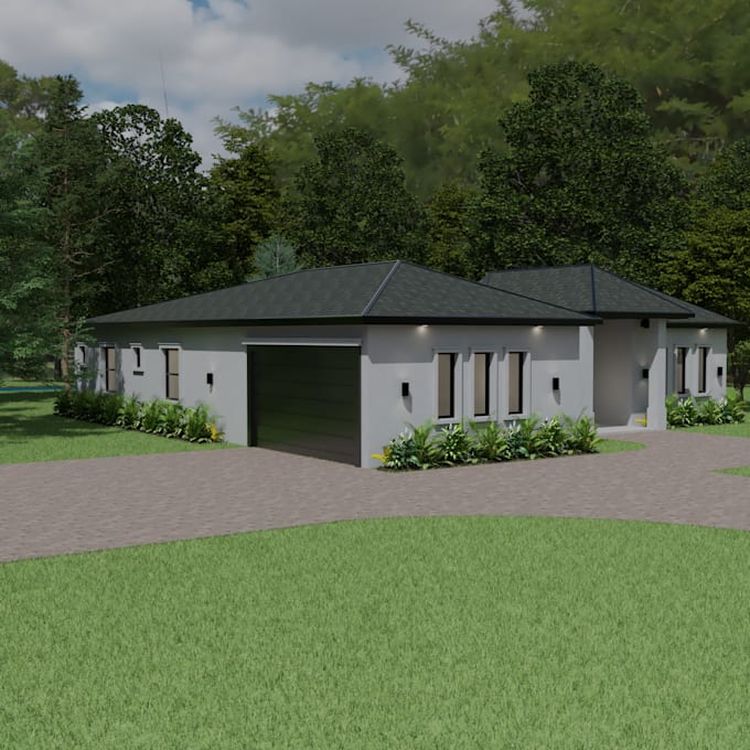 design 3d model and render of exterior or interior project