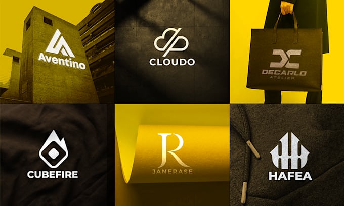create clean modern minimalist business logo design