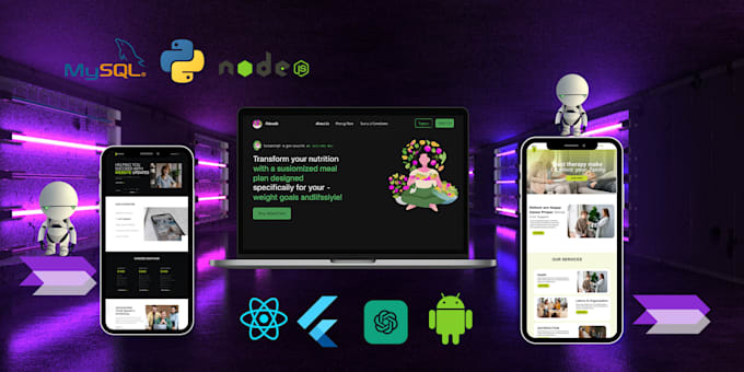 develop all types of websites and apps, ai bots, ai websites