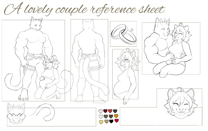 draw furry ref sheet, fursona reference sheet, anthro oc, protogen furry art
