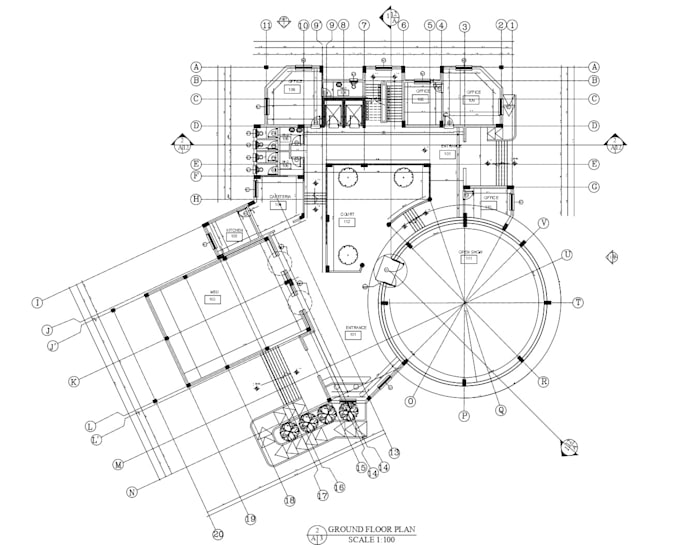 draw 2d in autocad, elevations, sections floor plan from sketch or pdf
