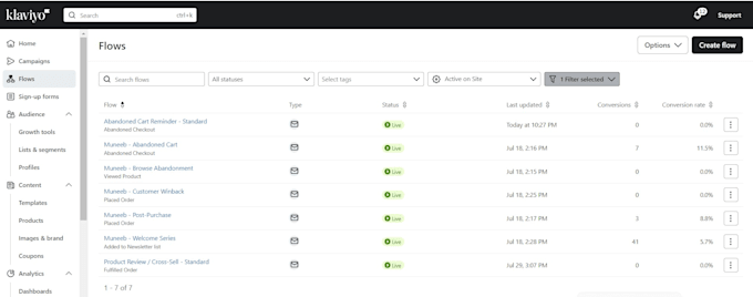 setup klaviyo email flows and campaigns