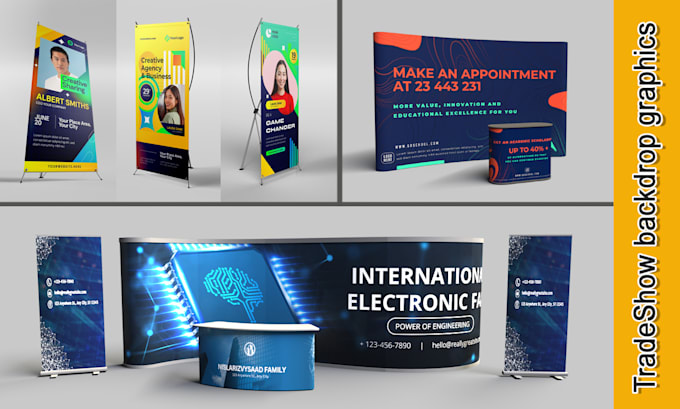 do tradeshow graphics,  backdrop design
