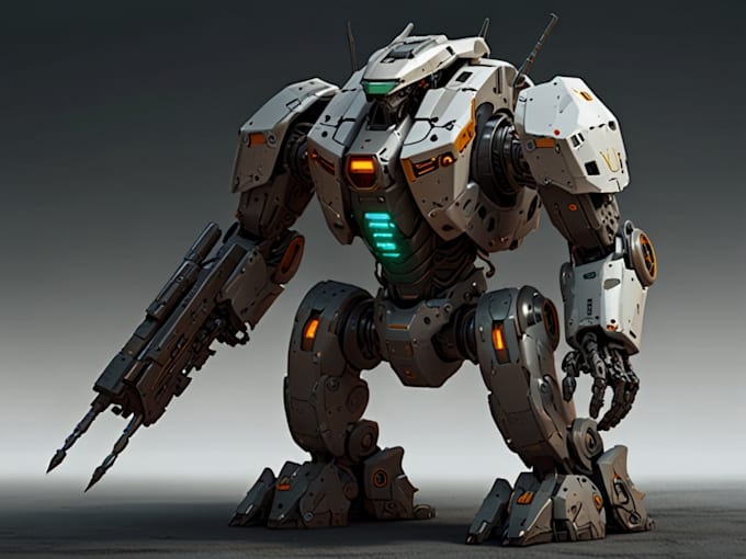 create a mecha robot illustration