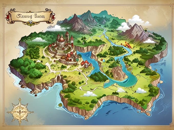 create a custom map for fantasy, scifi, book or boardgame