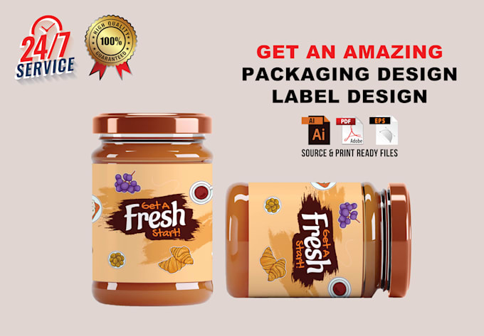 design bottle labels, packaging and product label
