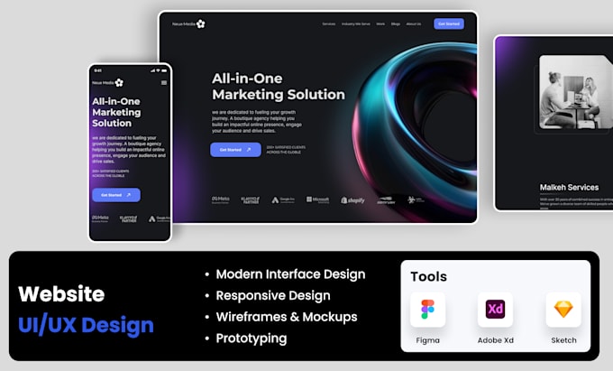 Do ux ui design, prototypes, wireframes for website and mobile apps by ...