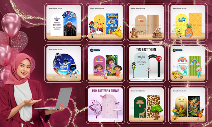 design themed and parties backdrops