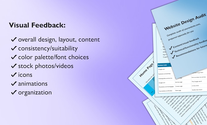expertly review your website design, function, and usability