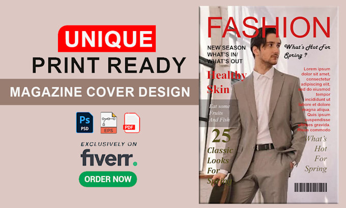 design professional magazine cover