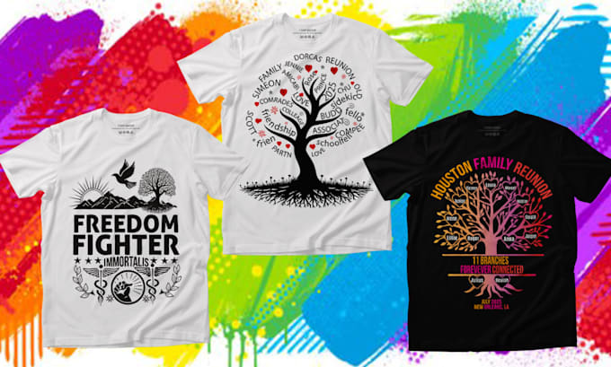 do ai redesign, redraw, family reunion, vacation, cruise logo or t shirt design