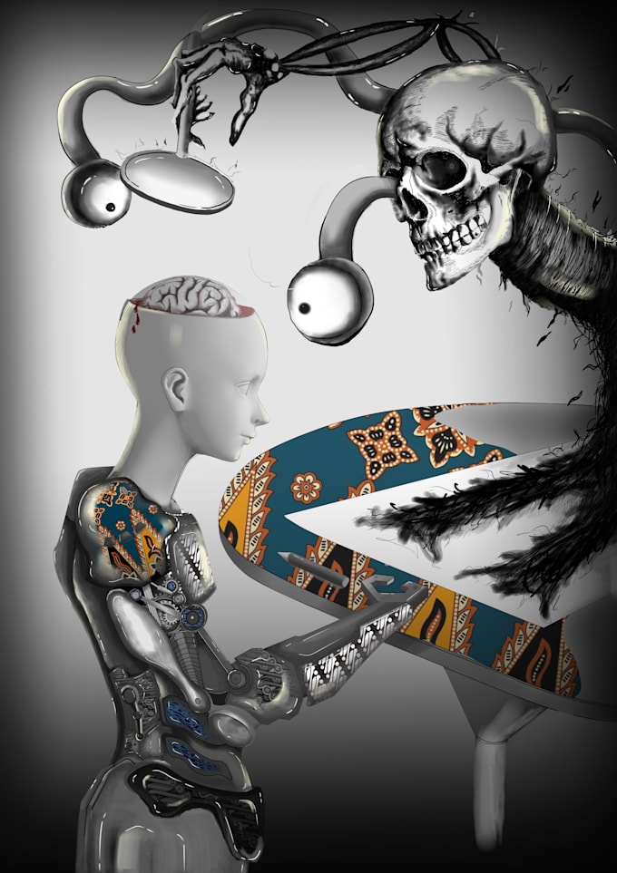draw dark art and fight art