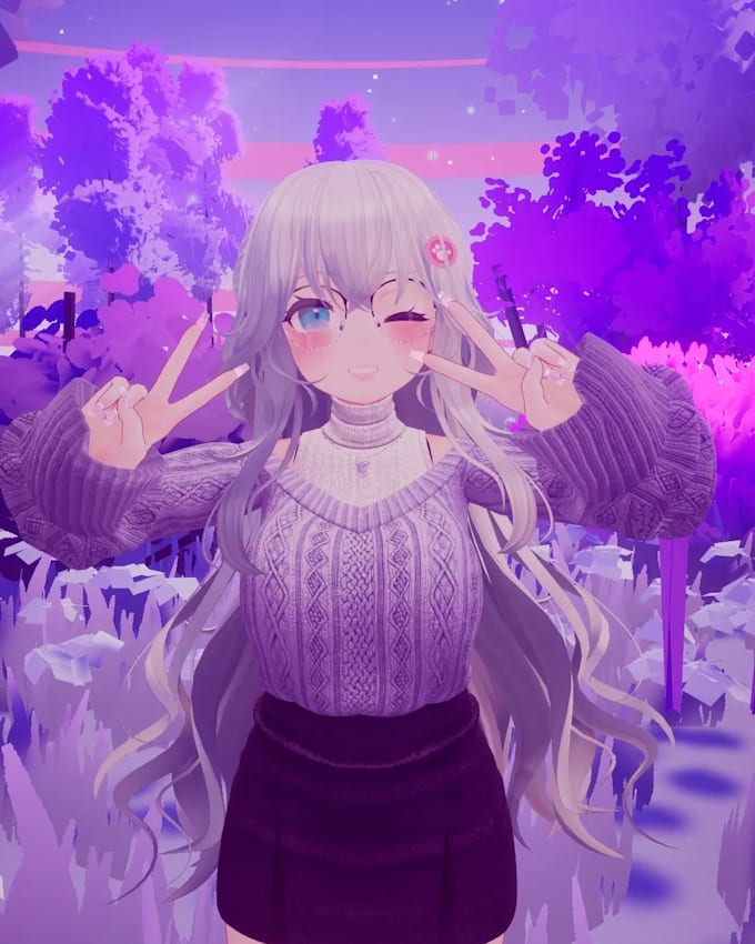 create unique vrchat vtuber avatar for metaquest occulus and other platforms