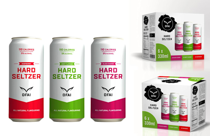 bottle packaging, drink packaging with 3d mockup