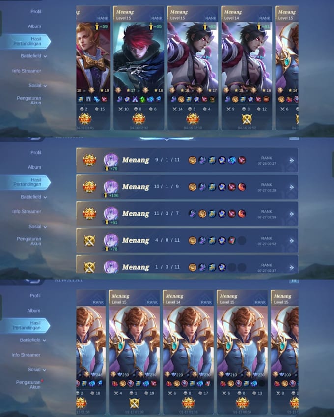 pilot and push your mobile legends rank