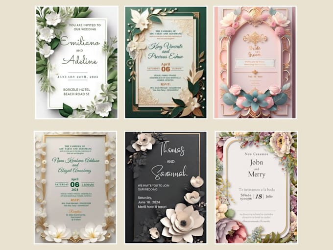 elegant wedding invitation design