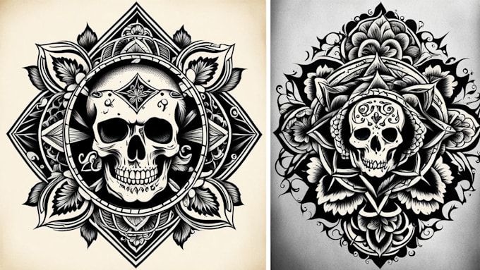 create old school or traditional tattoo design