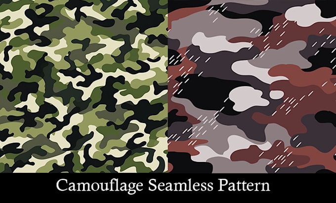 create a unique camouflage seamless pattern for you