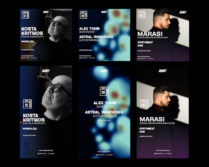 design a cool poster for your music event, techno club, rave party