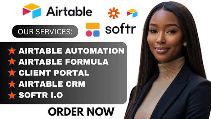 build airtable database, softr webapp, airtable automation, client portal expert