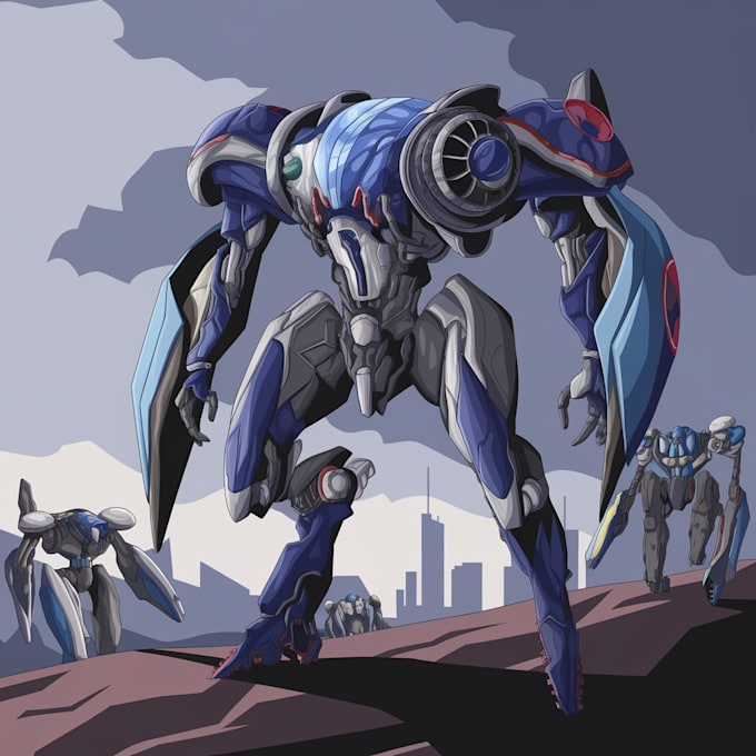 do mecha robot gundam illustrations