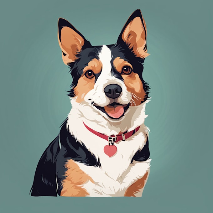 draw illustration pet portrait vector art