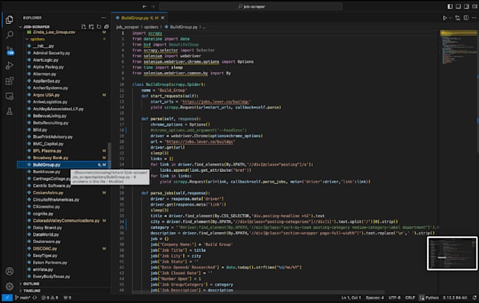 do web scraping, website scraping, web scraper in python