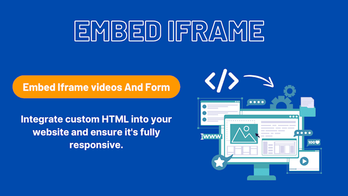 create and add custom html code, embed video, iframe and form in your website