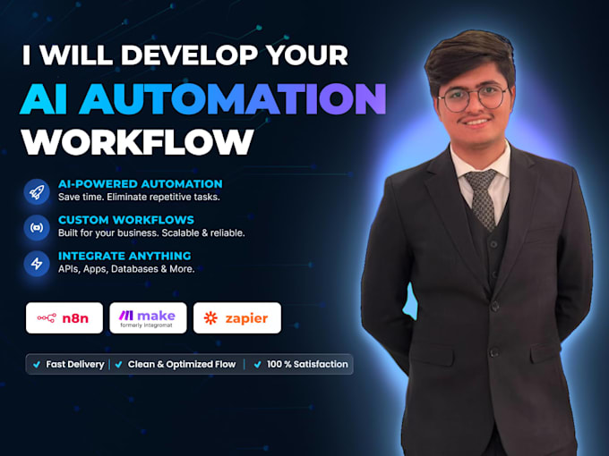 develop your ai automation workflow with n8n, make, or zapier