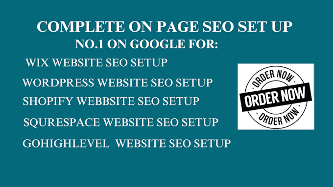 do on page SEO optimization for wix wordpress shopify squarespace gohighlevel