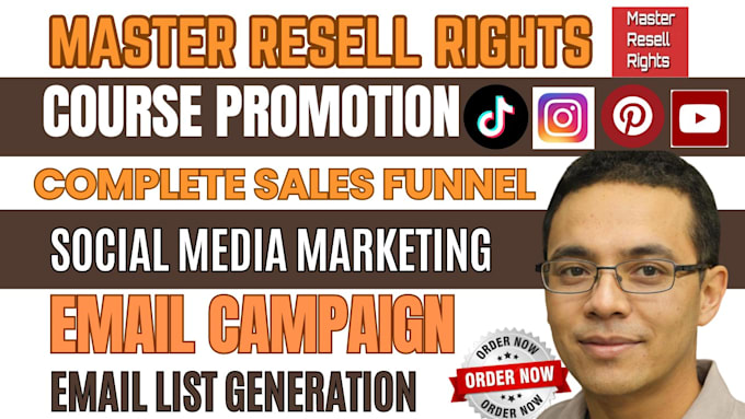 setup email marketing to promote master resell right faceless marketing course