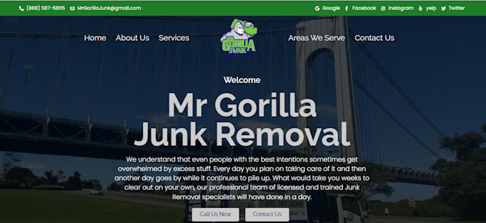 desing junk removal website