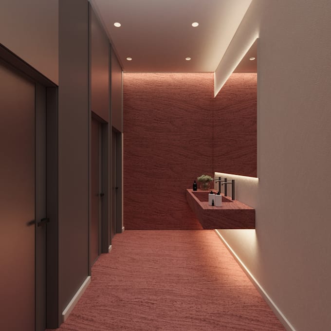interior architecture 3d rendering