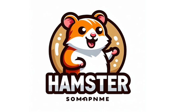 design high quality hamster mascot logo with creative concept