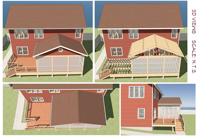 design deck, porch, patio construction plan for city permit
