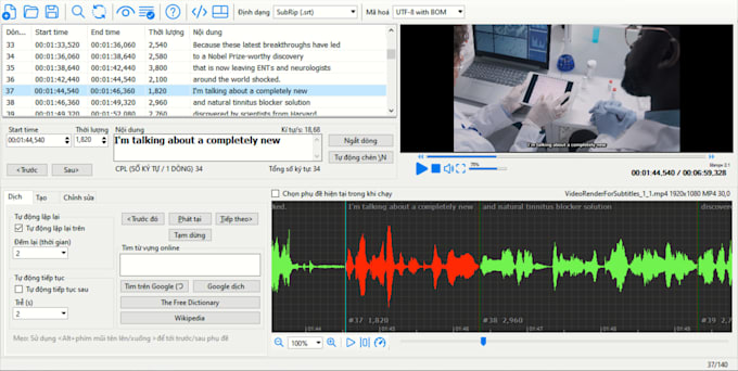 create subtitles or srt file for your video