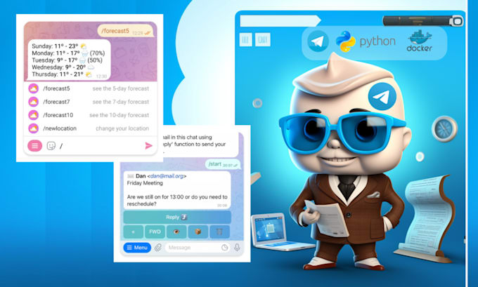 create custom telegram bots with API and db integrations