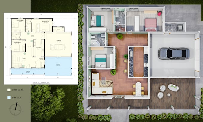 create detailed 3d floor plans for property marketing