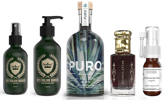 create stunning amazon, ecommerce bottle product renders