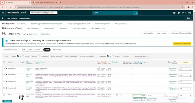 create and optimize amazon fba fbm product listings