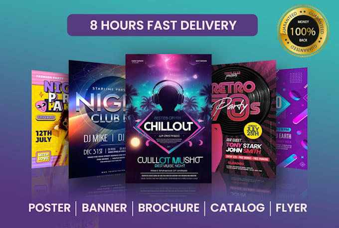 design professional flyer, brochure, catalog, booklet in 8 hour