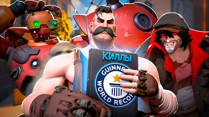 create deadlock or dota 2 character 3d poster or thumbnail