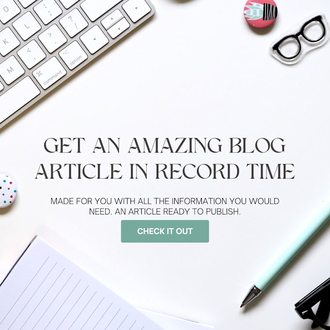 write a blog article for you